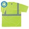 Ergodyne Hi-Vis T-Shirt, 100% recycled polyester, Lime, XS 8289-ECO - alternate 1